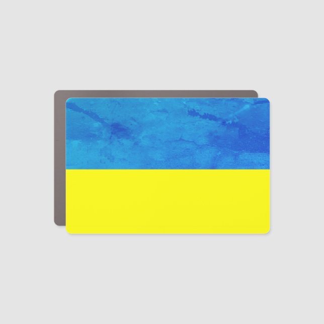 Ukrainian flag car magnet (Front)