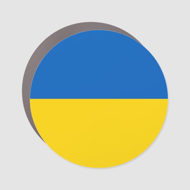 Ukrainian flag  car magnet (Front)