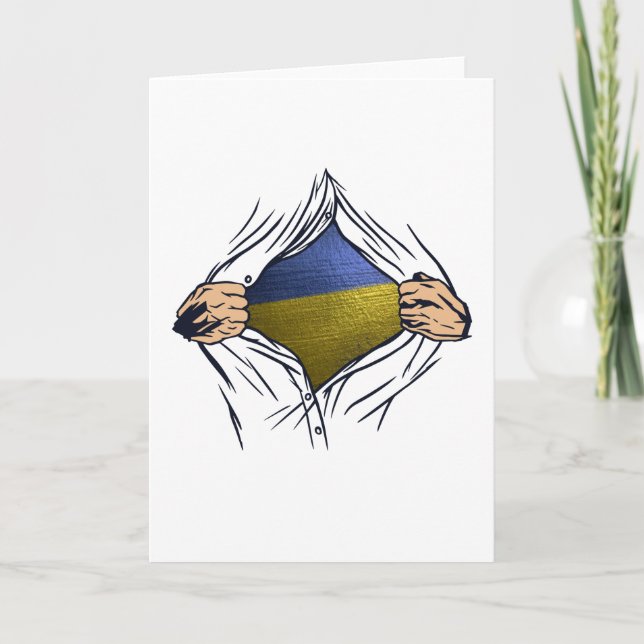 Ukrainian Flag Card (Front)