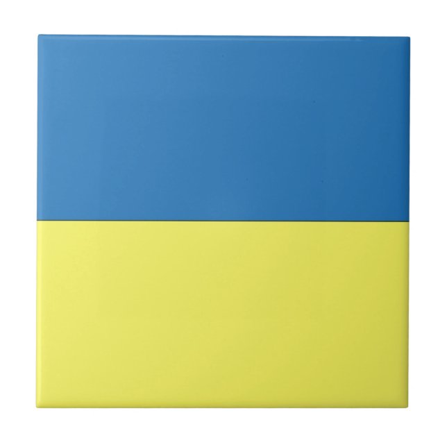 Ukrainian Flag Ceramic Tile (Front)