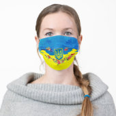 Ukrainian Flag Cloth Face Mask (Worn)