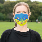 Ukrainian Flag Cloth Face Mask (Outside)
