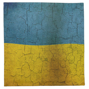 Ukrainian flag cloth napkin