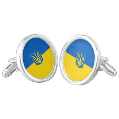 Ukrainian flag_Coat of arms Cufflinks