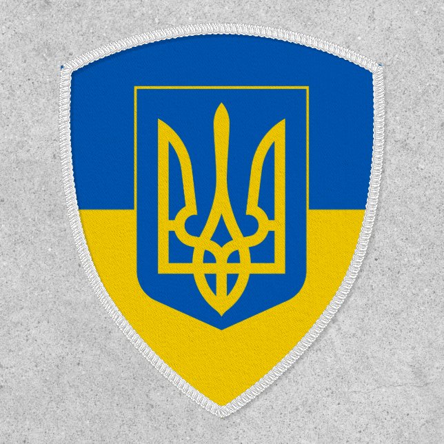 Ukrainian Flag & Coat of Arms, Flag of Ukraine Patch (Front)