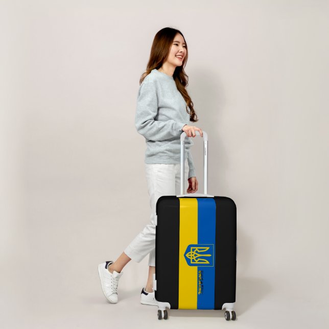 Ukrainian flag-coat of arms luggage (Scale)