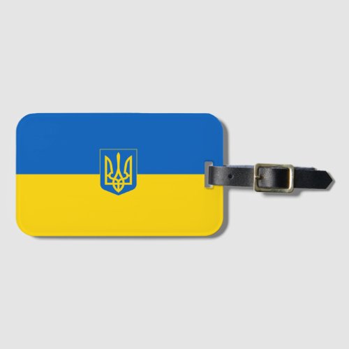 Ukrainian flag_Coat of arms Luggage Tag