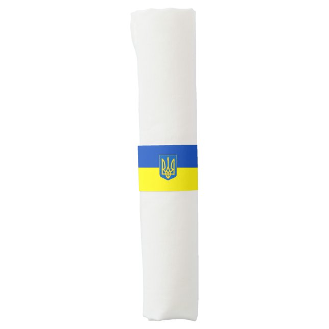 Ukrainian flag-Coat of arms Napkin Bands (Front)
