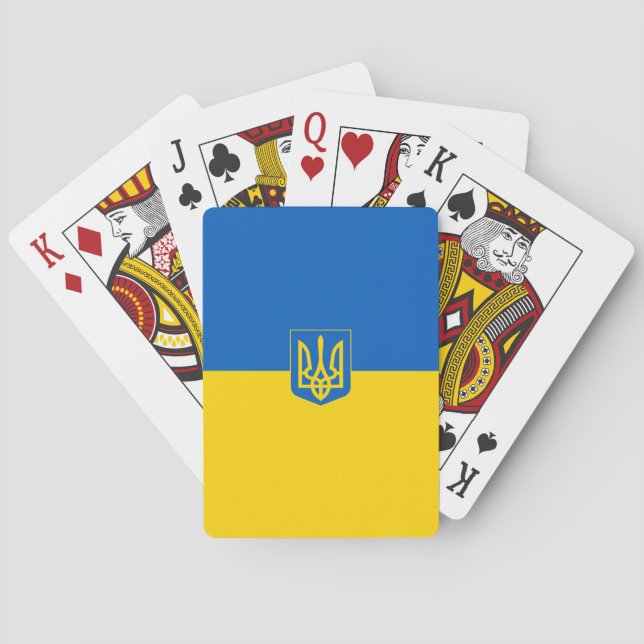 Ukrainian flag-Coat of arms Poker Cards (Back)