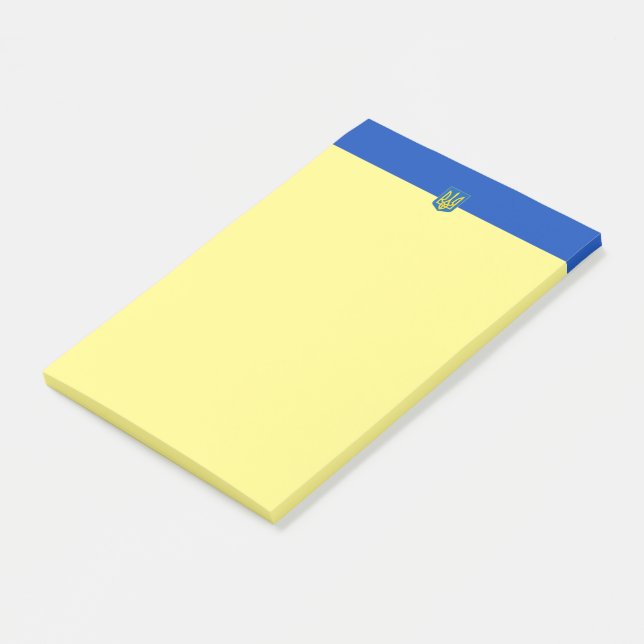 Ukrainian flag-Coat of arms Post-it Notes (Angled)