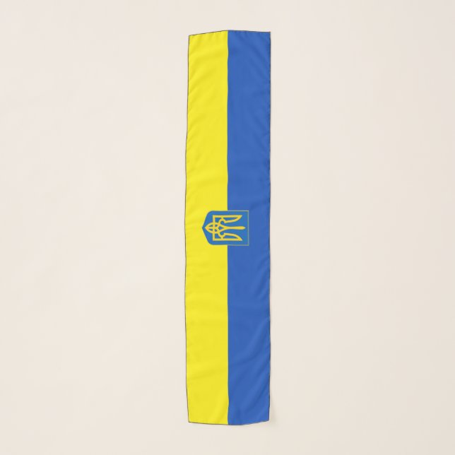 Ukrainian flag-coat of arms scarf (Front)