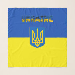 Ukrainian flag-coat of arms scarf