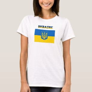 Ukrainian flag-coat of arms T-Shirt