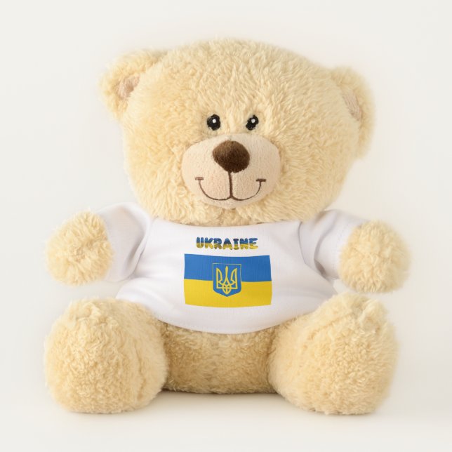 Ukrainian flag-Coat of arms Teddy Bear (Front)
