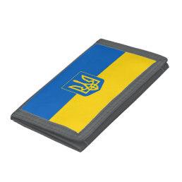 Ukrainian flag-Coat of arms Trifold Wallet
