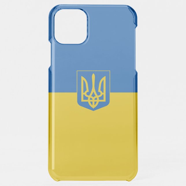 Ukrainian flag-Coat of arms Uncommon iPhone Case (Back)