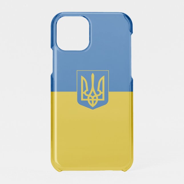 Ukrainian flag-Coat of arms Uncommon iPhone Case (Back)