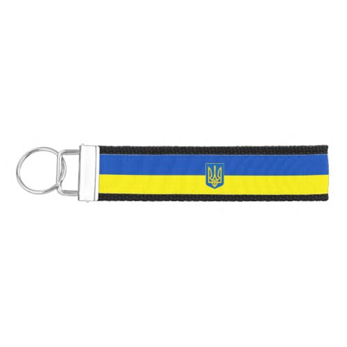 Ukrainian flag_coat of arms wrist keychain