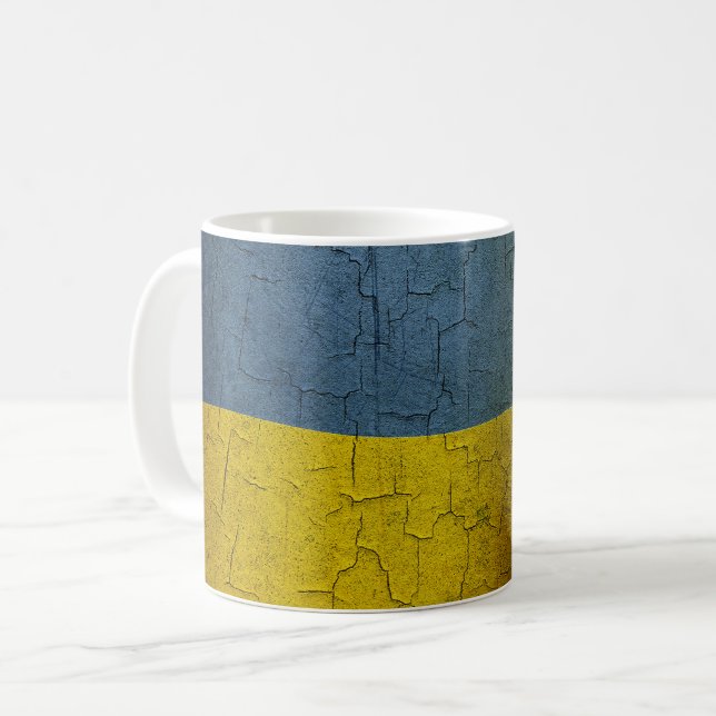 Ukrainian flag coffee mug (Front Left)
