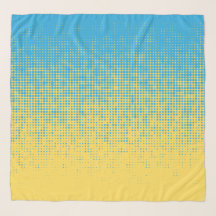 Ukrainian flag colors chiffon scarf