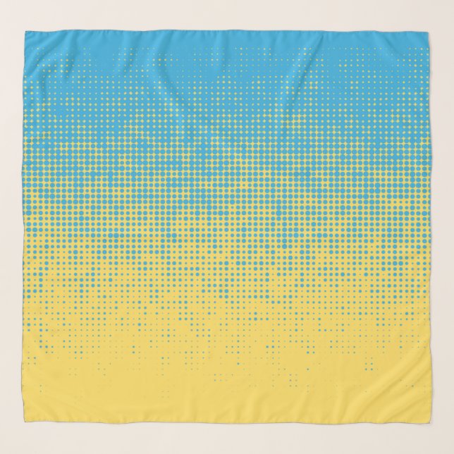 Ukrainian flag colors chiffon scarf (Front)