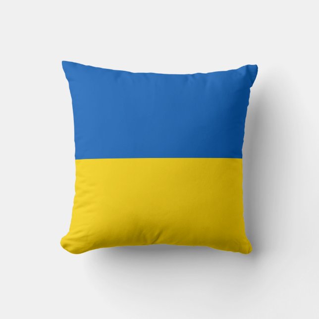 Ukrainian Flag Colors Throw Pillow (Front)