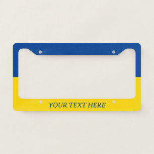 Ukrainian flag custom car license plate frame