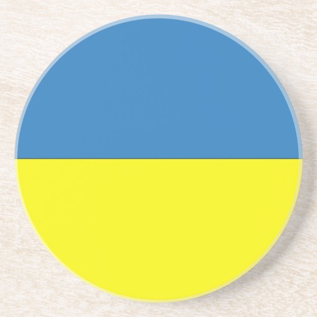 Ukrainian Flag Drink Coaster (Front)