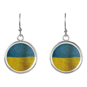 Ukrainian flag earrings