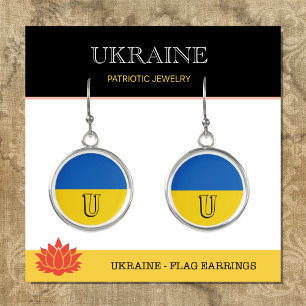 Ukrainian flag earrings, fashion, Ukraine Earrings