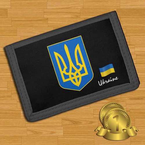 Ukrainian flag emblem Ukraine fashion Trifold Wallet