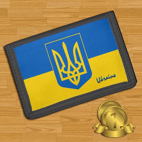 Ukrainian flag fashion Ukraine patriots  sports Trifold Wallet