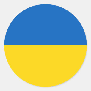 Ukrainian Flag, Flag of Ukraine Classic Round Sticker