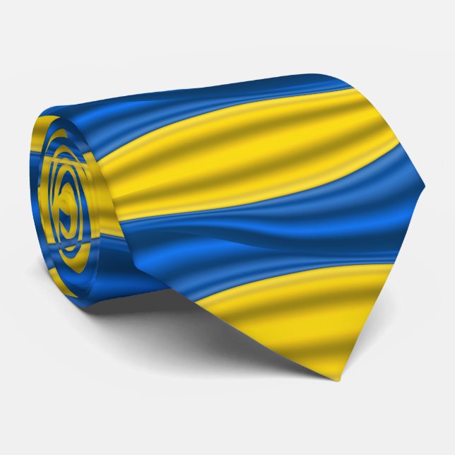 Ukrainian Flag - Freedom For Ukraine - Support  Neck Tie (Rolled)
