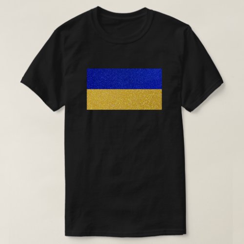Ukrainian Flag Glitter T_Shirt