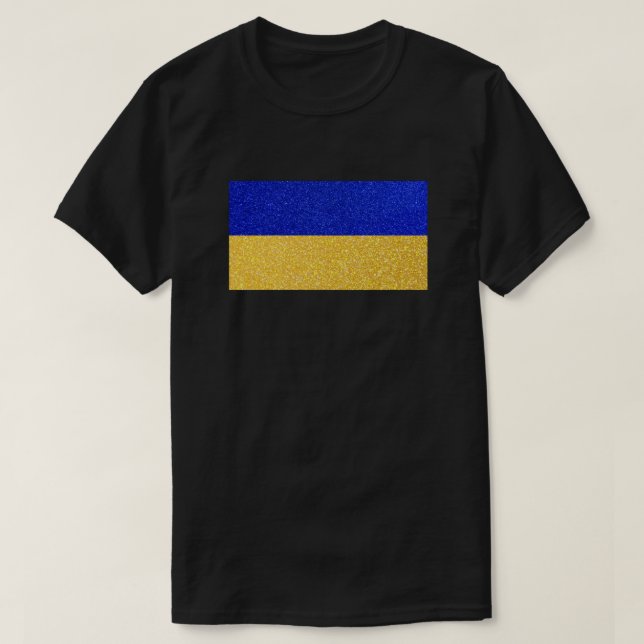 Ukrainian Flag Glitter T-Shirt (Design Front)