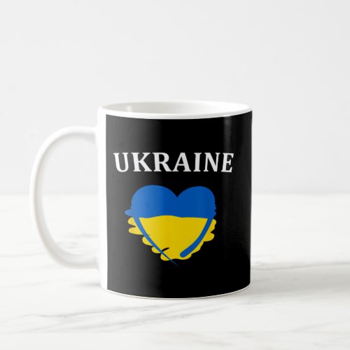 Ukrainian Flag Heart Ukraine Coffee Mug