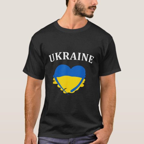 Ukrainian Flag Heart Ukraine T_Shirt