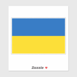 Ukrainian flag. I support Ukraine. Sticker