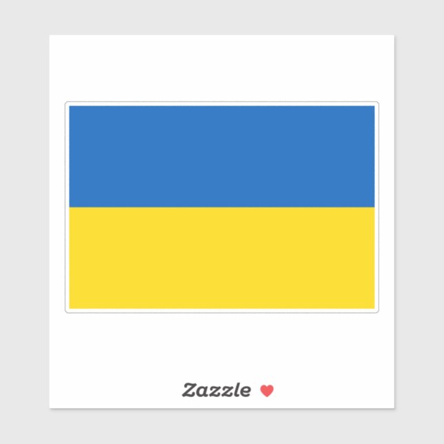Ukrainian flag. I support Ukraine. Sticker (Sheet)