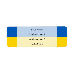 Ukrainian flag label