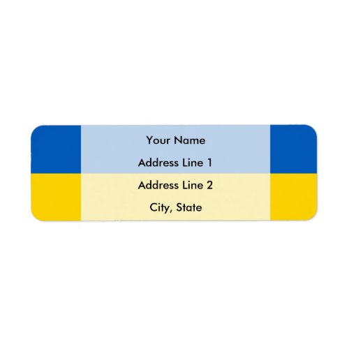 Ukrainian flag label