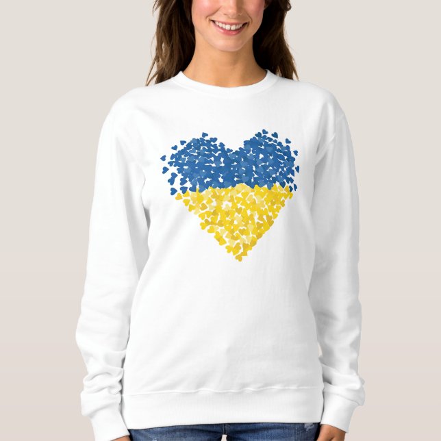 Ukrainian flag. Love to Ukraine. Support.  Sweatshirt (Front)