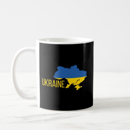 Ukrainian Flag Map Love Support Ukrainians Ukraine Coffee Mug