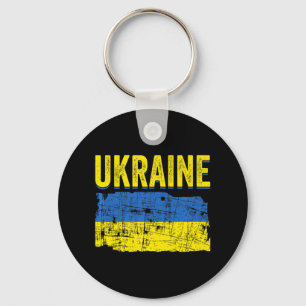 Ukrainian Flag Map Love Support Ukrainians Ukraine Keychain