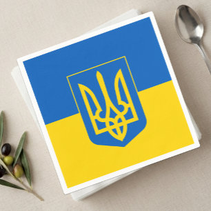 Ukrainian Flag Napkins, Ukraine party /sports Napkins