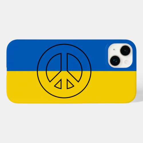 Ukrainian flag peace sign Case_Mate iPhone 14 plus case