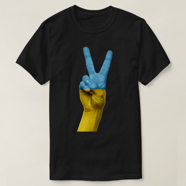 Ukrainian Flag Peace Solidarity T-Shirt (Design Front)