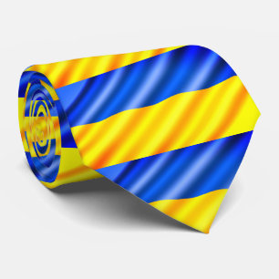 Ukrainian Flag - Peace - Support Freedom  Neck Tie