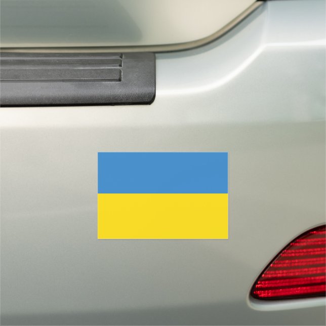 Ukrainian Flag Pride Gift Car Magnet (In Situ)